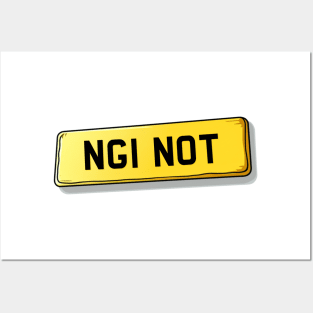 NG1 NOT - Nottingham Number Plate Posters and Art